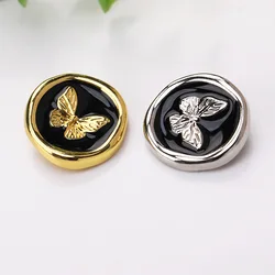 10pcs Beautiful Butterfly Buttons 15/18/23mm Fashionable Metal Shank Buttons Apparel Sewing Accessories