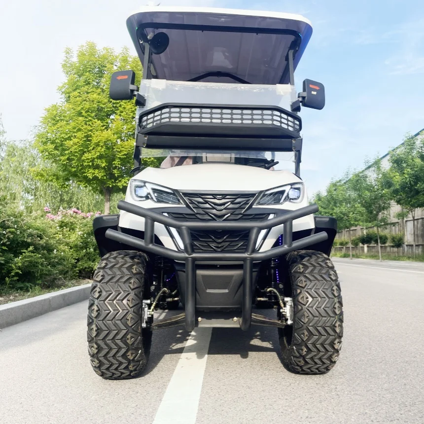 

Street Legal Lithium Electric Golf Cart Go Kart Golf Trolley With 14-Inch Off-Road Tires Aluminum Wheels Powerful Motor 5000W