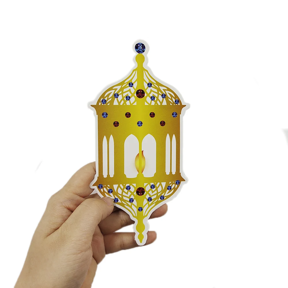 Ramadan Gold Swirl Banner Dekoration Eid Mubarak Decke Hängen Ornament Muslimischen Stern Mond Anhänger für Zuhause Ramadan 2026 – Detail 3