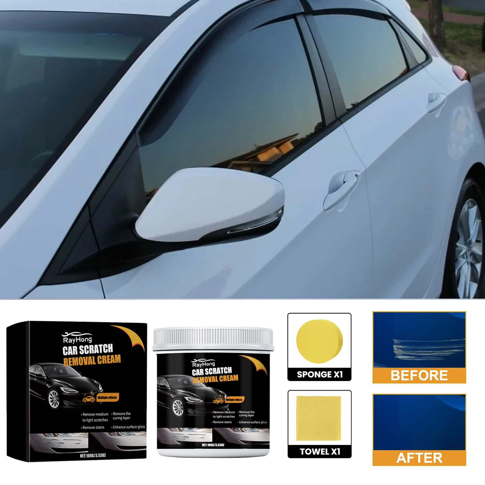 Car Scratch Paste Remove dirt and dust repair paint scratches polishing maintenance refurbishment coating paste