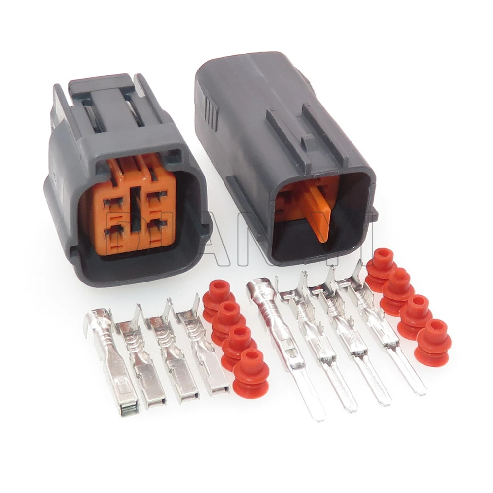 1 Set 4 Way AC Assembly Car Oxygen Sensor Waterproof Wire Cable Connector 6195-0015 6195-0018 Car Docking Socket With Cables