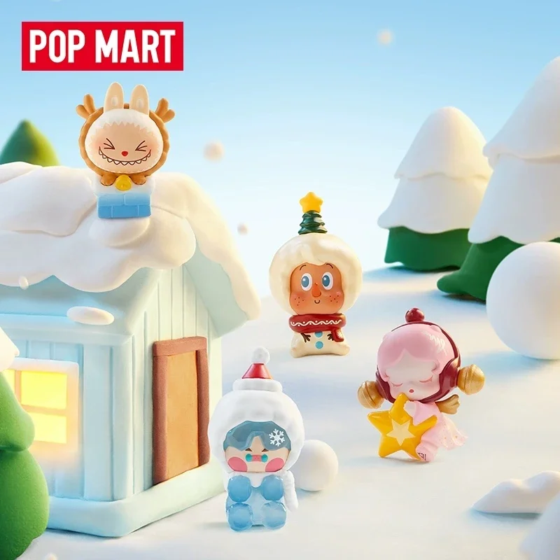 

POP MART POP BEAN Рождественская доставка в серии Progress, натуральная слепая коробка, загадочная коробка, сумка для догадок, игрушки, милая аниме-фигурка, настольная