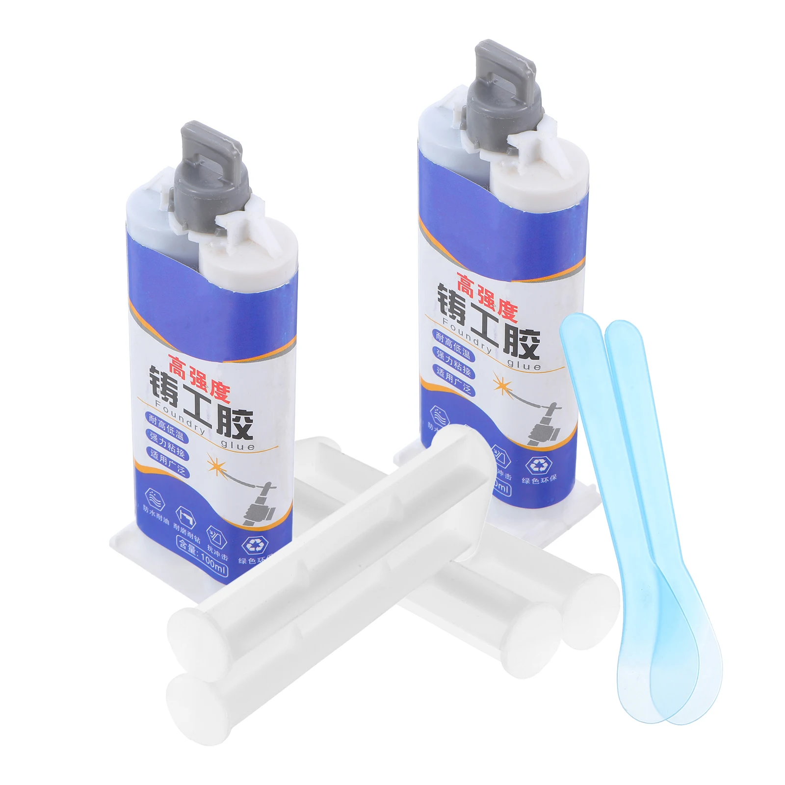 

2 Pcs Casting Glue Heat Resistant Heavy Duty Metal Bonding Welding Adhesive Repair Paste Leak Sealing High Temperature