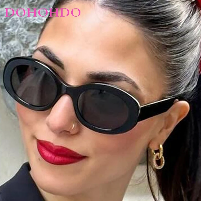 

Oval Frame Women Sunglasses Luxury Popular Brand Design Vintage Men Sun Glasses Summer Traveling Driving Female Goggles UV400