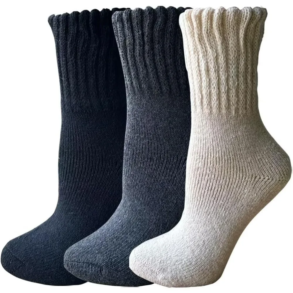 

Womens Super Thick Wool Socks - Soft Warm Comfort Casual Crew Winter Socks