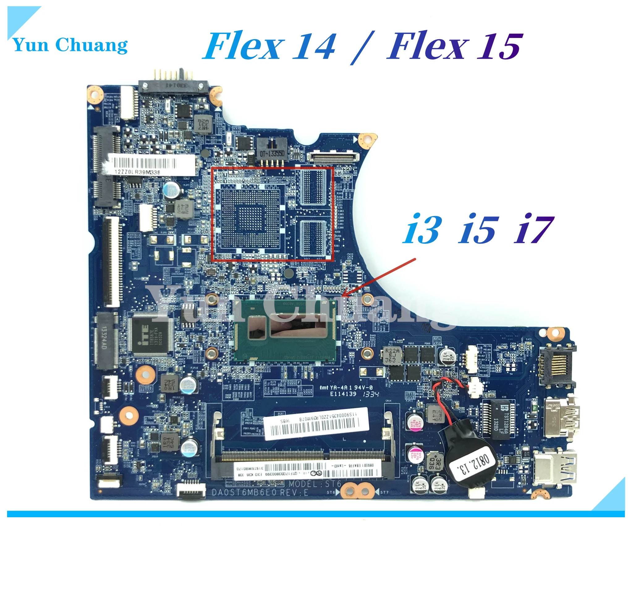 placa mae portatil para lenovo ideapad flex 14 flex 15 da0st6mb6e0 da0st6mb6f0 mainboard com core i3 i5 i7 cpu uma 100 testado 01