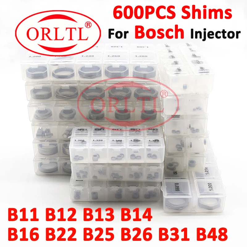 

600PCS Common Rail Injector Adjust Shims B11 B12 B13 B14 B16 B22 B25 B26 B31 B48 Diesel Gasket Kit Washer For Bosch Injector