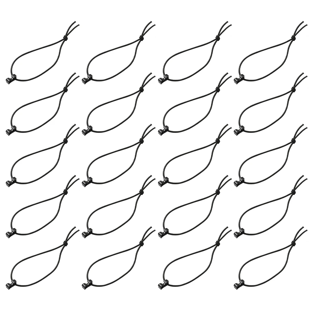 

20pcs Black Buckling Webbing Strap Elastic Tie Down Straps Gear Clip Backpack Attachments Hunting Supplies Accessories