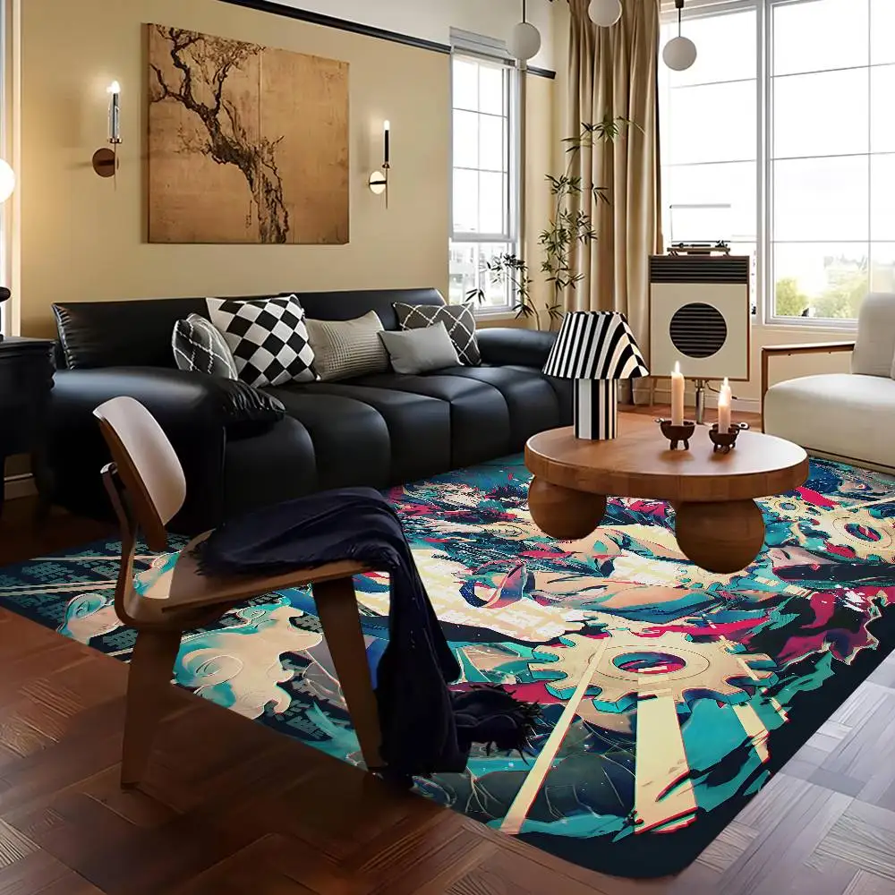 Anime bizarre J-JoJo's Bizarre A-Adventure Door Mat Washable Non-Slip Living Room Sofa Chairs Area Mat Kitchen Doormat Area Rug
