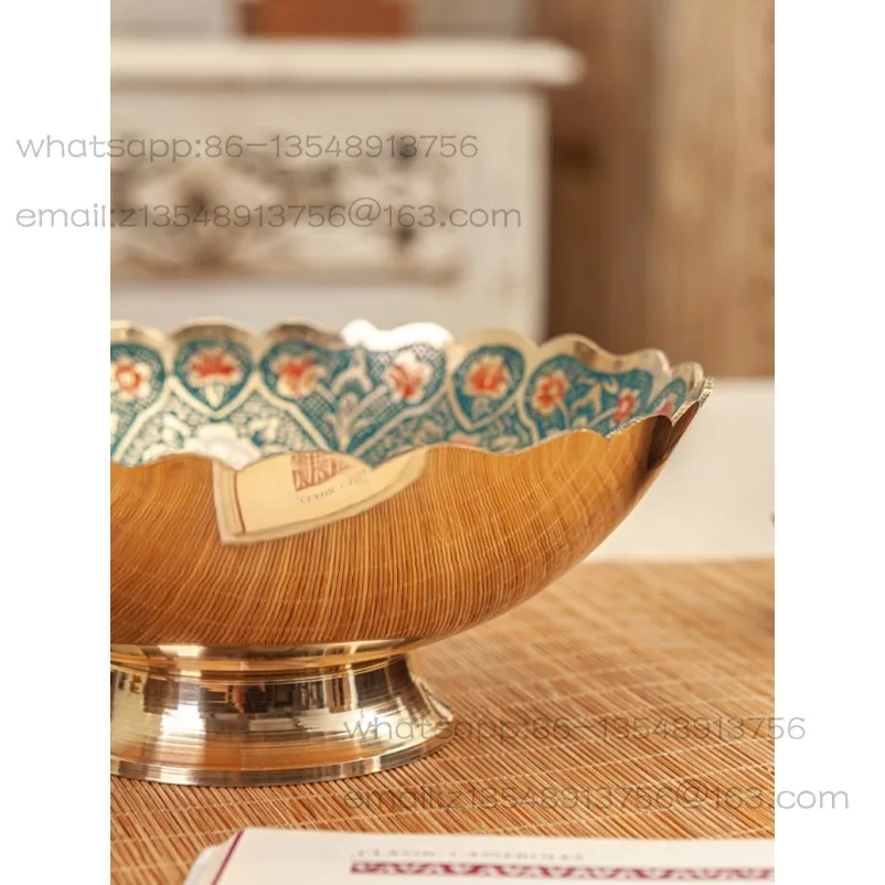 handmade-painted-copper-fruit-plate-home-coffee-table-decoration-tall-fruit-plate-retro-dim-sum-snack-plate-for-plate