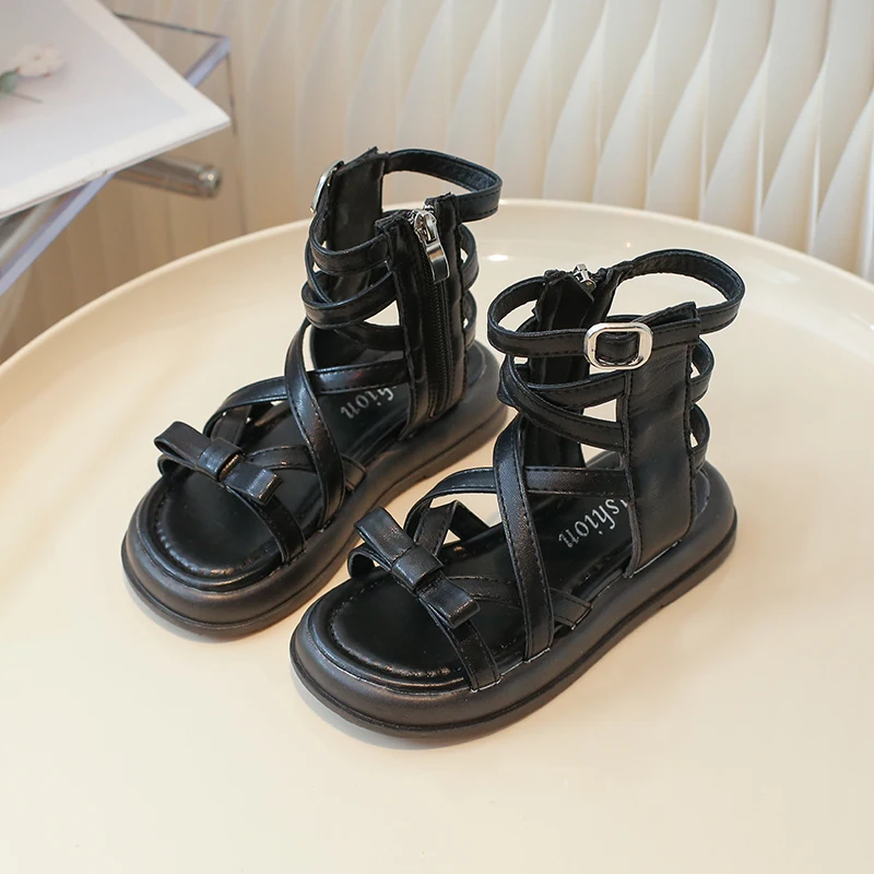 2024 Summer Fashion Roman Boots High-top Girls Sandals Kids Gladiator Sandals Child Sandals Girls Kid Shoes