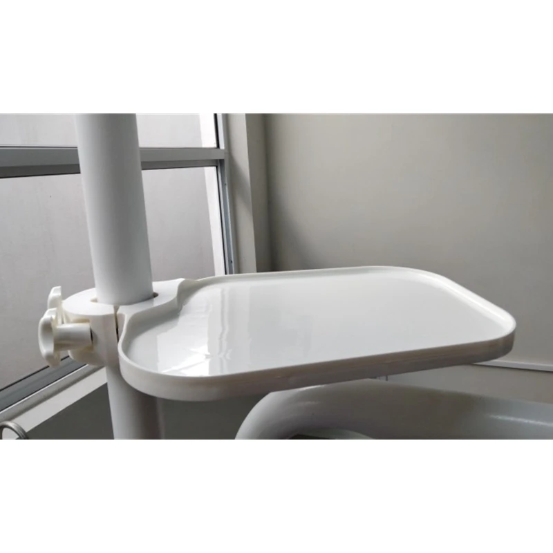 Dental Chair Scaler Tray Plastic Rotatable Plate Post Mounted Shelf Tray Plastic Post Mounted Shelf Tray Table