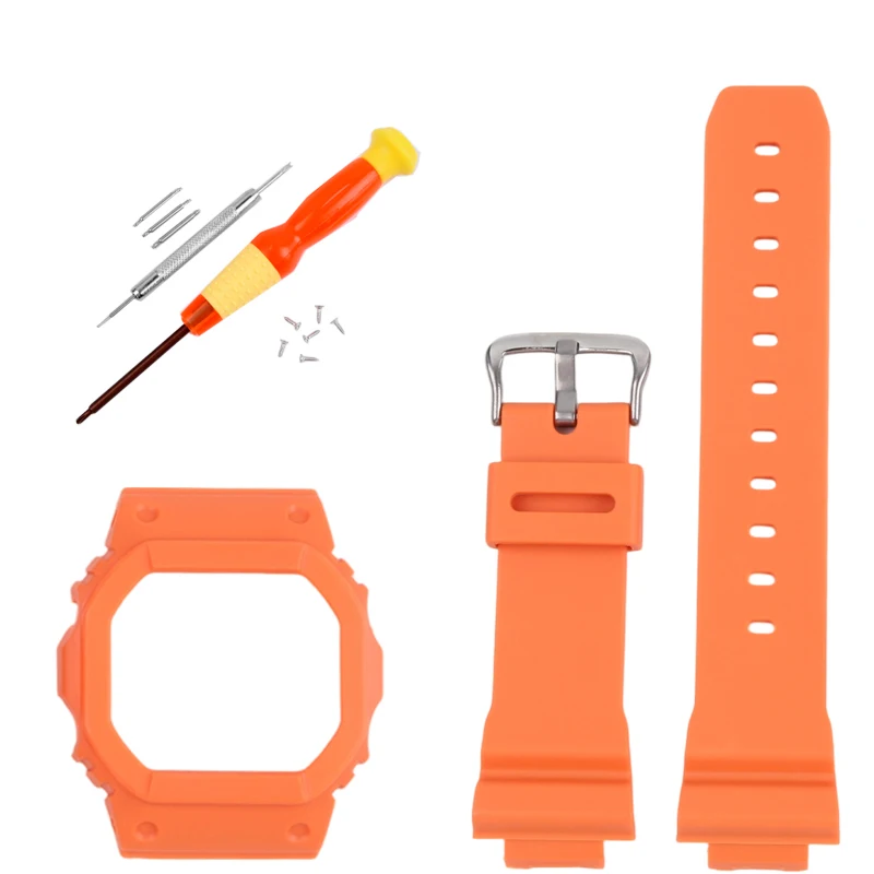 สายซิลิโคน DIY สำหรับนาฬิกา Casio G-SHOCK รุ่น DW-5600 GW-B5600 GW-M5610 สายนาฬิกาทรงสี่เหลี่ยมเล็ก อุปกรณ์เสริมสำหรับผู้ชาย