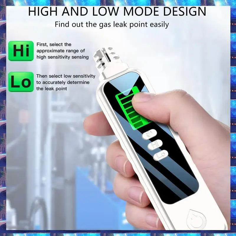 

2025 1 PCS Gas Leak Detector Portable Natural Gas Detector Alarm Sound Methane Hexane With LCD Screen 2 AAA Batteries For Home C