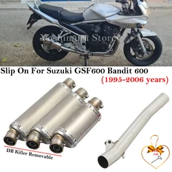 Slip On For SUZUKI BANDIT 600 GSF600 GSF600S 1995 - 2006 Motorcycle Exhaust Escape Systems Middle Link Pipe Muffler DB Killer