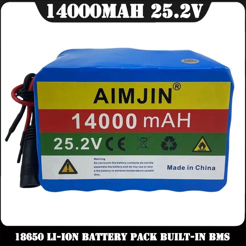 

14000mah 25.2V Lithium ion Rechargeable Battery 6s4p Moped/18650 Battery Pack bms