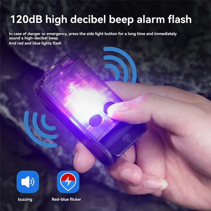 A99E-V30 Flashlight Keychain Power Bank Keychain Light Camping Fishing Torch Emergency