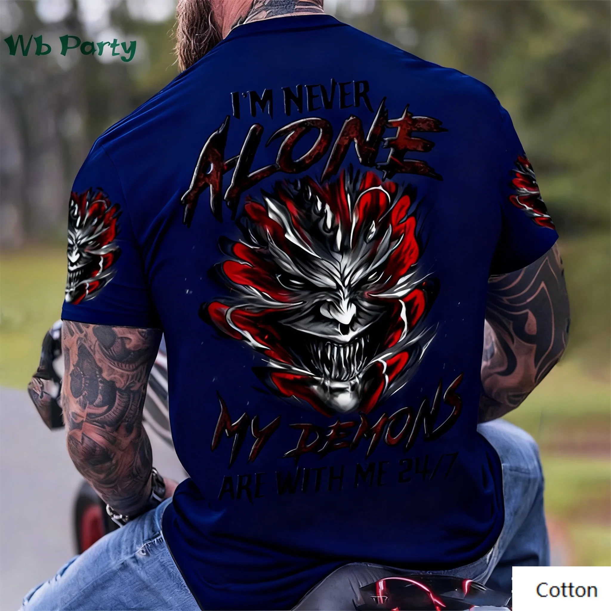 المتمردين - الدافع - تحت عنوان طاقم الرقبة تي شيرت يعرض شيطان مميز - التصميم الكلاسيكي طباعة جديد وصول المحملة S-4XL #1