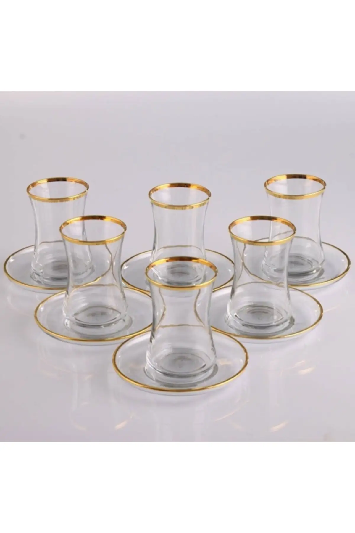 

-12-piece Tea set-sapphire gold Turkish Tea Cup Glass Cup Glass Cup Glass Cup