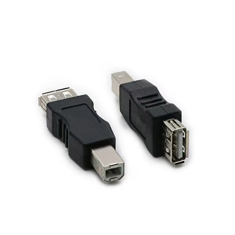 50 Stück USB 2.0 A-Typ-Stecker und Buchse auf B-Stecker, geeignet für USB-Drucker mit einem quadratischen gemeinsamen Übertragungsanschluss