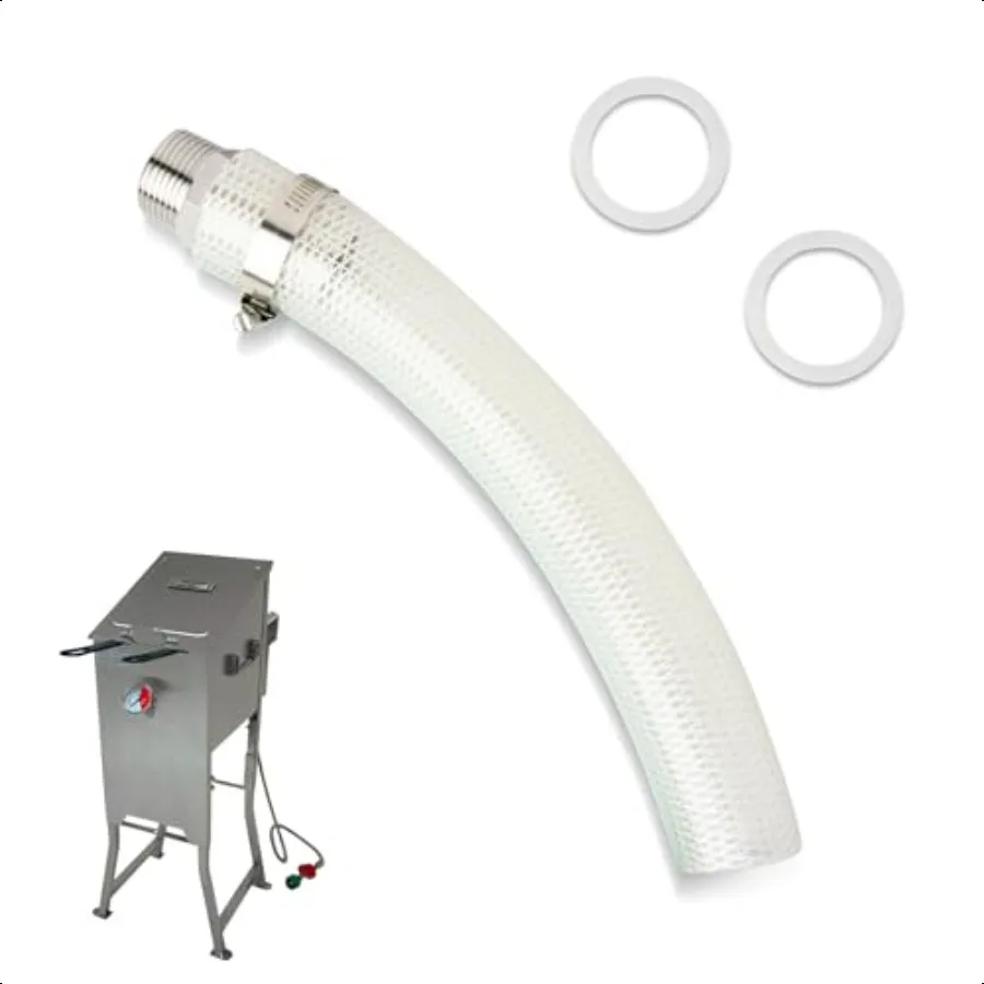 

Fryer Drain Extension Hose for Bayou Classic 700602 Bayou14inch Drain Hose for Bayou Classic 700701 700725 700709 700704 Deep F