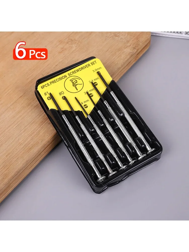 6-teiliges Brillenreparatur-Werkzeugset Mini-Schraubendreher-Set Kleines Präzisions-Schraubendreher-Kit für Uhren Elektronik Schmuck Spielzeug