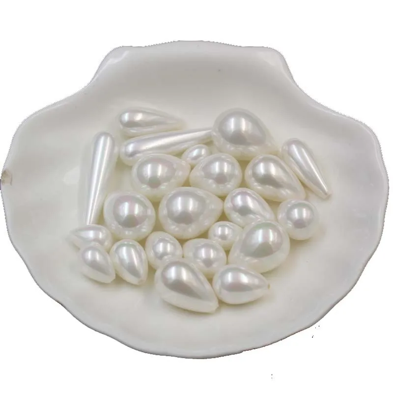 Natural Water drop shape seawater shell pearl bead for jewelry making