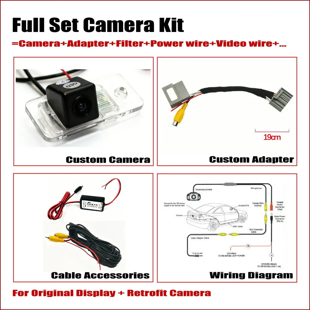 For Honda CR-V 3rd. 4th. 5th. 6th. Vehicle Backup Camera Compatible Car Origianl Factory Display Auto Reversing CAM Accessories