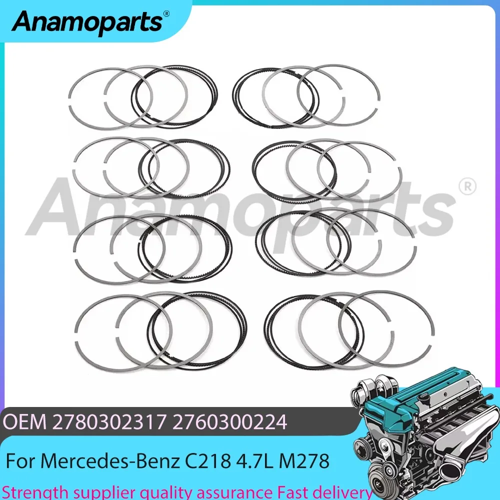

Engine part STD 92.9mm Piston ring set Fit 4.7 L V8 GAS For Mercedes-Benz C218 X218 W212 A207 C207 S212 R231 4.7L M278 2011-2020