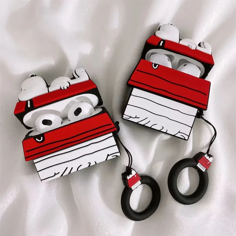 Popular Roof Snoopys  AirPods Pro Silicone Case Anti-drop and Soft Suitable for 2nd/3rd Generation Bluetooth Wireless Earphones