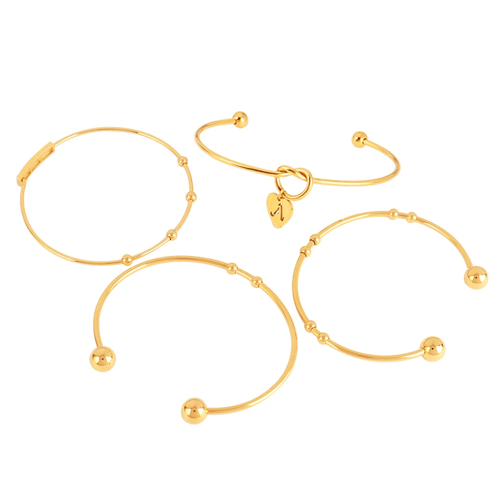 2pcs/lot Gold Stainless Steel Expandable Bangle Bracelet Jewelry Findings Adjustable Bangle for Jewelry Making Supplies