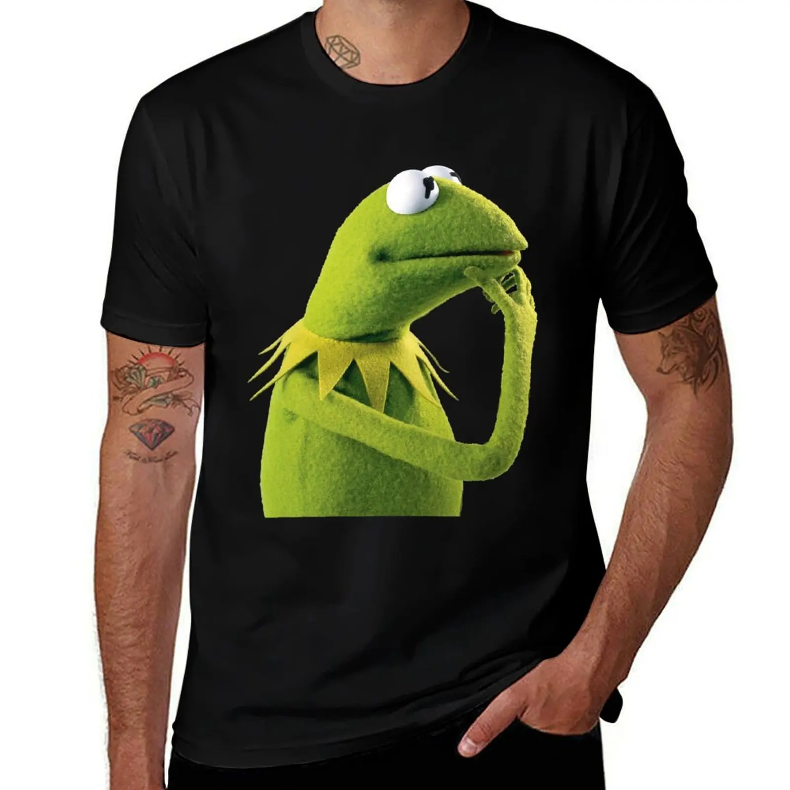 

Kermit Contemplating, an aesthetic T-Shirt vintage anime shirt kawaii clothes new edition t shirt for men