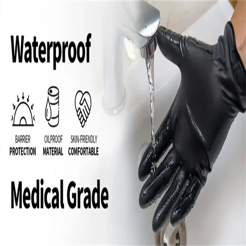 100PCS, Disposable Durable Cleaning Gloves, Suitable For Kitchen Cleaning, Tattooing, Hair Dyeing, Pet Beauty Salons, Etc