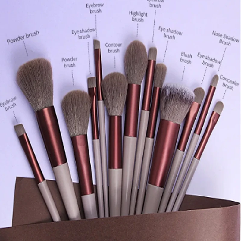 13 Pcs Makeup Brushes Set Eye Shadow Foundation Women Cosmetic Powder Blush Blending Beauty Make Up Tools For Beginner Hotting