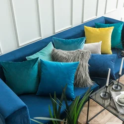 Velvet Decorative Cushion Cover 45x45cm Throw Pillow Cover for Living Room Sofa Nordic Home Decor Pillow Case 30x50 40x40 50x50