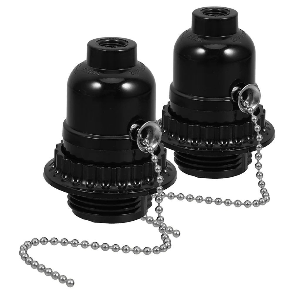 

2pcs Lamp Head Ceiling Pull Chain Durable Installation Adjustable Brightness Indoor Bedroom Living Room Study Use