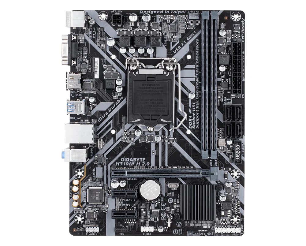 New Gigabyte PRIME H310M H R2.0  motherboard supports Intel LGA-1151 DDR4 2666MHz, SATA 6Gbps