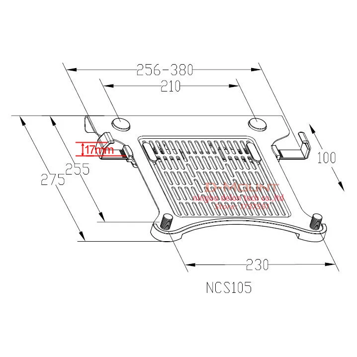 D-MOUNT DA1-TRAY 10.1"-17.3" laptop TRAY holder notebook clamp support adaptors fixed on monitor mount VESA100X100