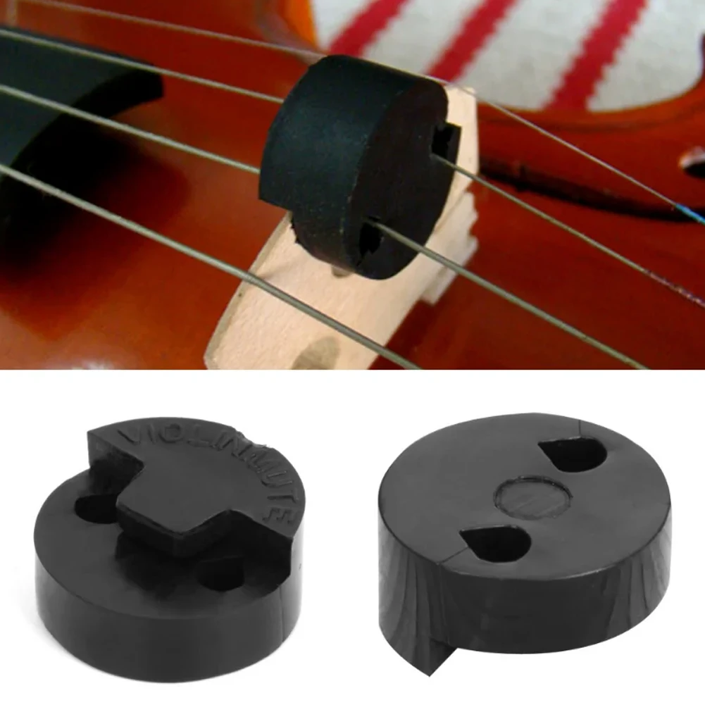 5pcs Rubber Violin Mute Professional Violin Parts 20 X 20mm Round Rubber Violin Mute Silencer Stringed Instrument Accessories