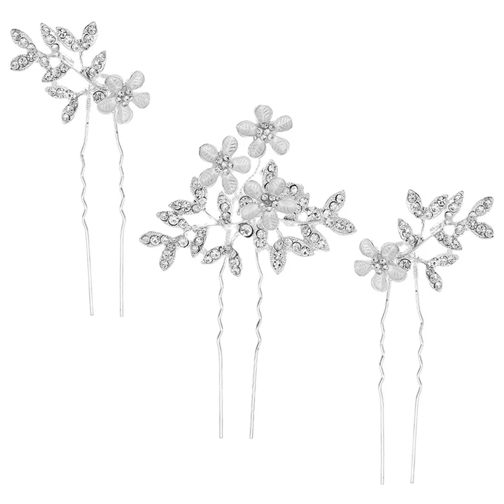 

3 шт., свадебные заколки для волос со стразами, аксессуары для волос с цветами, свадебные заколки для волос для невесты, декоративные шиньоны для выпускного вечера для женщин
