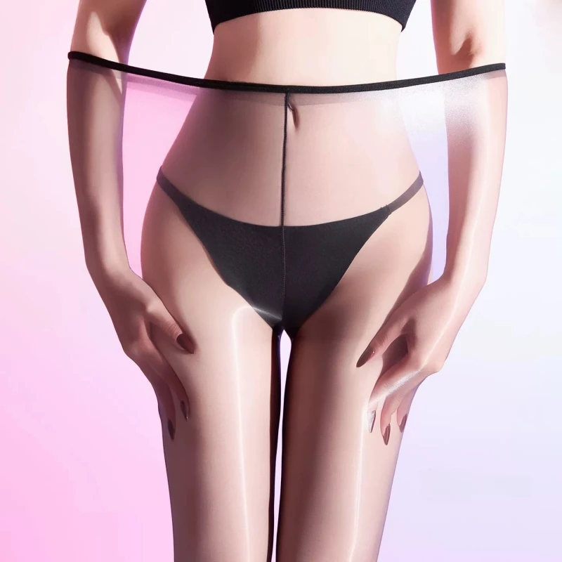 Sommer 0D Ultradünne Transparente Unsichtbare Atmungsaktive Unterwäsche Strumpfhose Damen Sexy 512 Pin Öl-Glänzende Einfach-Strumpfhose