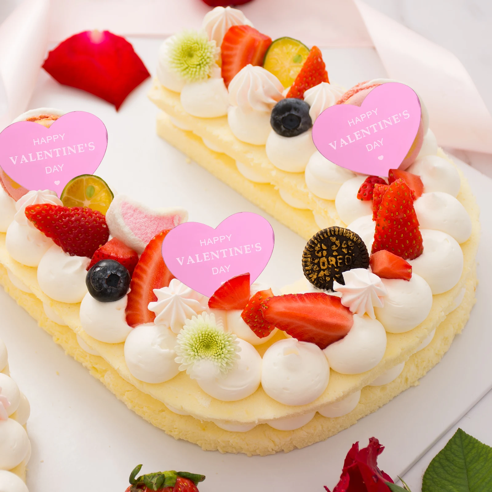

50 Pcs Cutting Machine Heart Cake Decoration Acrylic Cookie Cutters Valentines Day