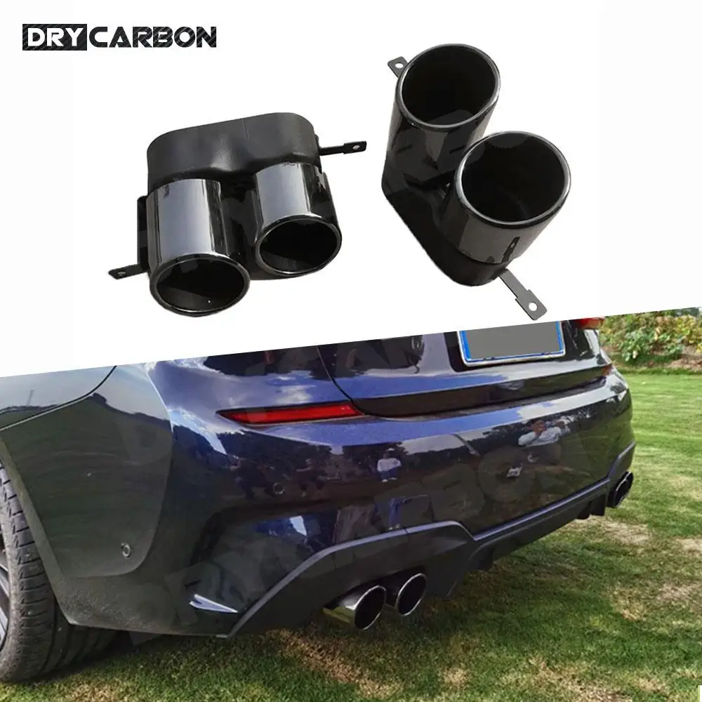 

For BMW G20 G28 M Sport 2019 -2021 Car Inlet Double-Barrel Rear Exhaust Tip Tail Pipe Muffler Outlet Stainless Steel Accessories