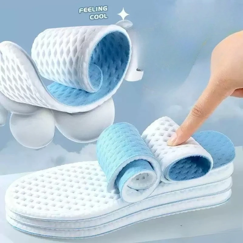 Breathable Honeycomb Shoe Insoles, Soft Elastic Sweat Wicking Quick Dry Foot Inserts, Comfort Shock Absorbing Deodorant Insoles