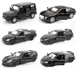 1:36 Matte Black Series Mercedes Benz G63 Lamborghini Huracan Camaro VW Model Ford Raptor Alloy Model Simulation Toy Car Gift