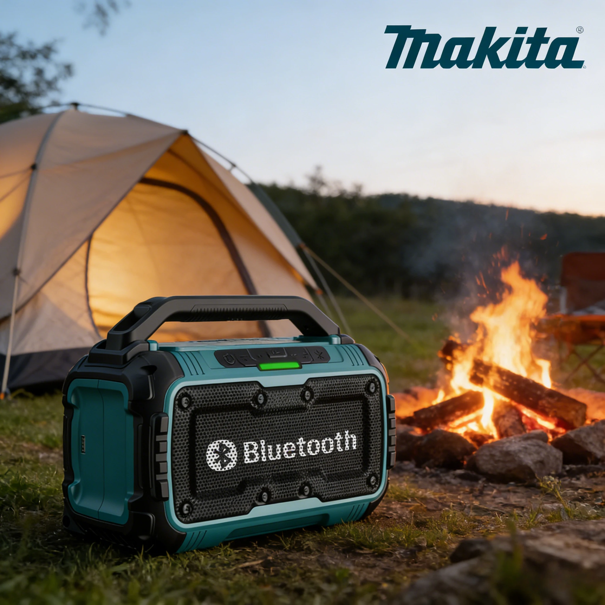 

Макита ﻿ Портативная беспроводная Bluetooth-колонка 18В для стройплощадок, водонепроницаемая, с объемным стереозвуком