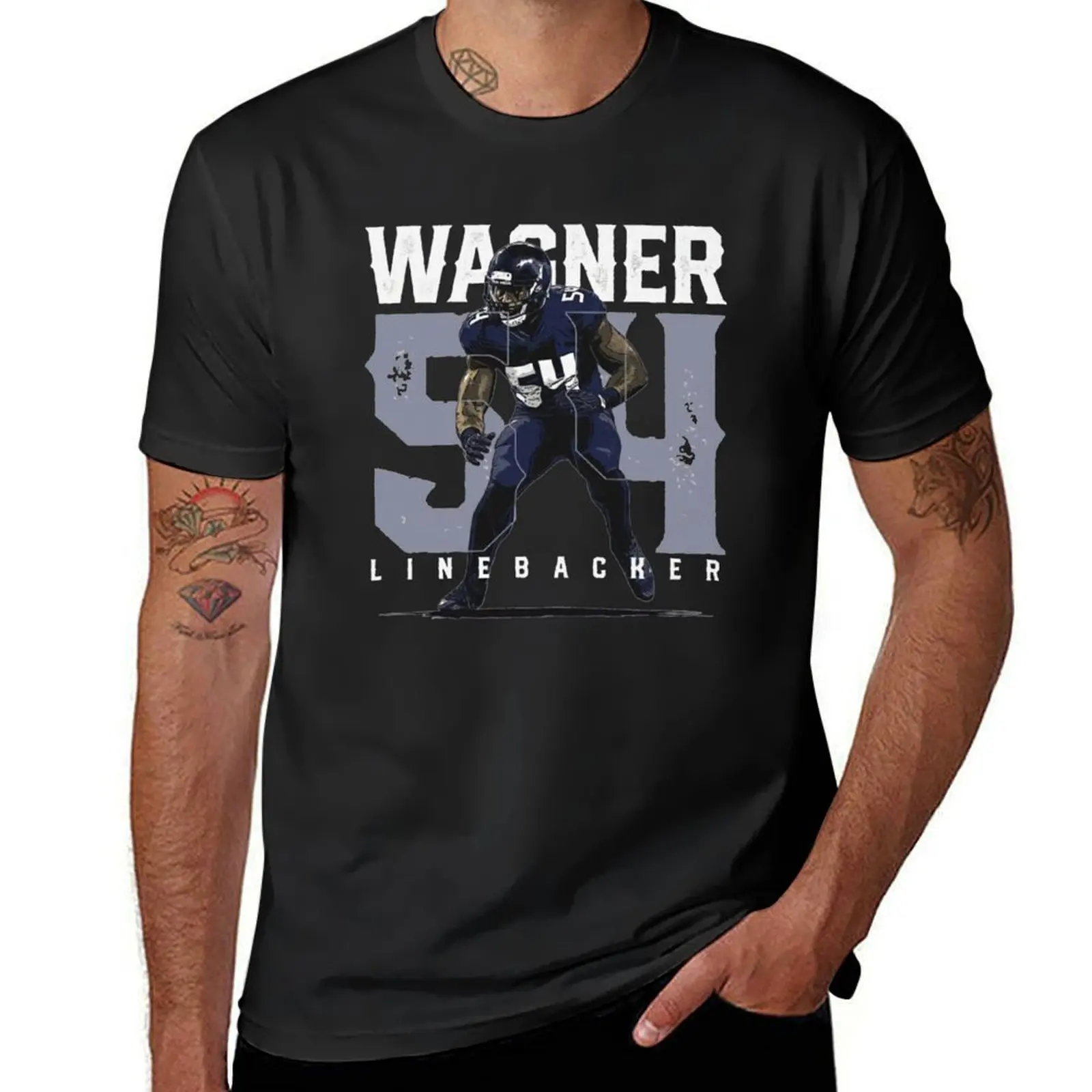 Bobby Wagner T-Shirt anime kawaii clothes plus sizes t shirt for men