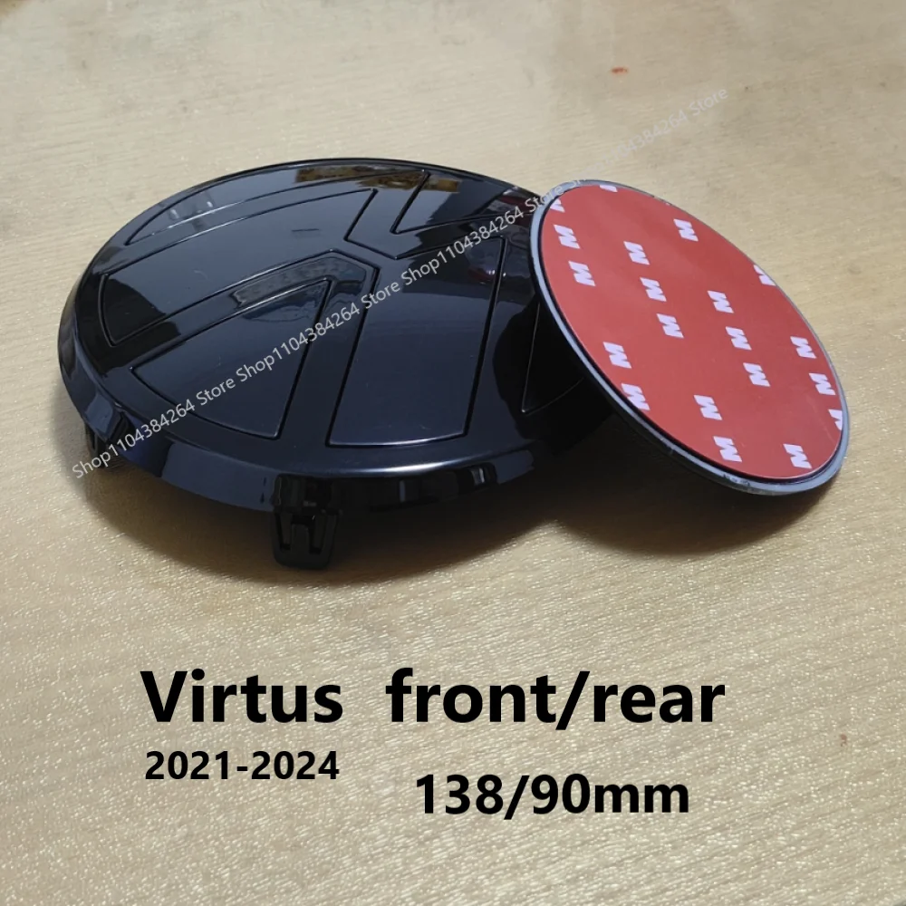 

2pcs Replacement Car Front Grille Emblem and Rear Trunk Lid Emblem Badge For VW Virtus 2021-2024 Emblem Badge Accessories
