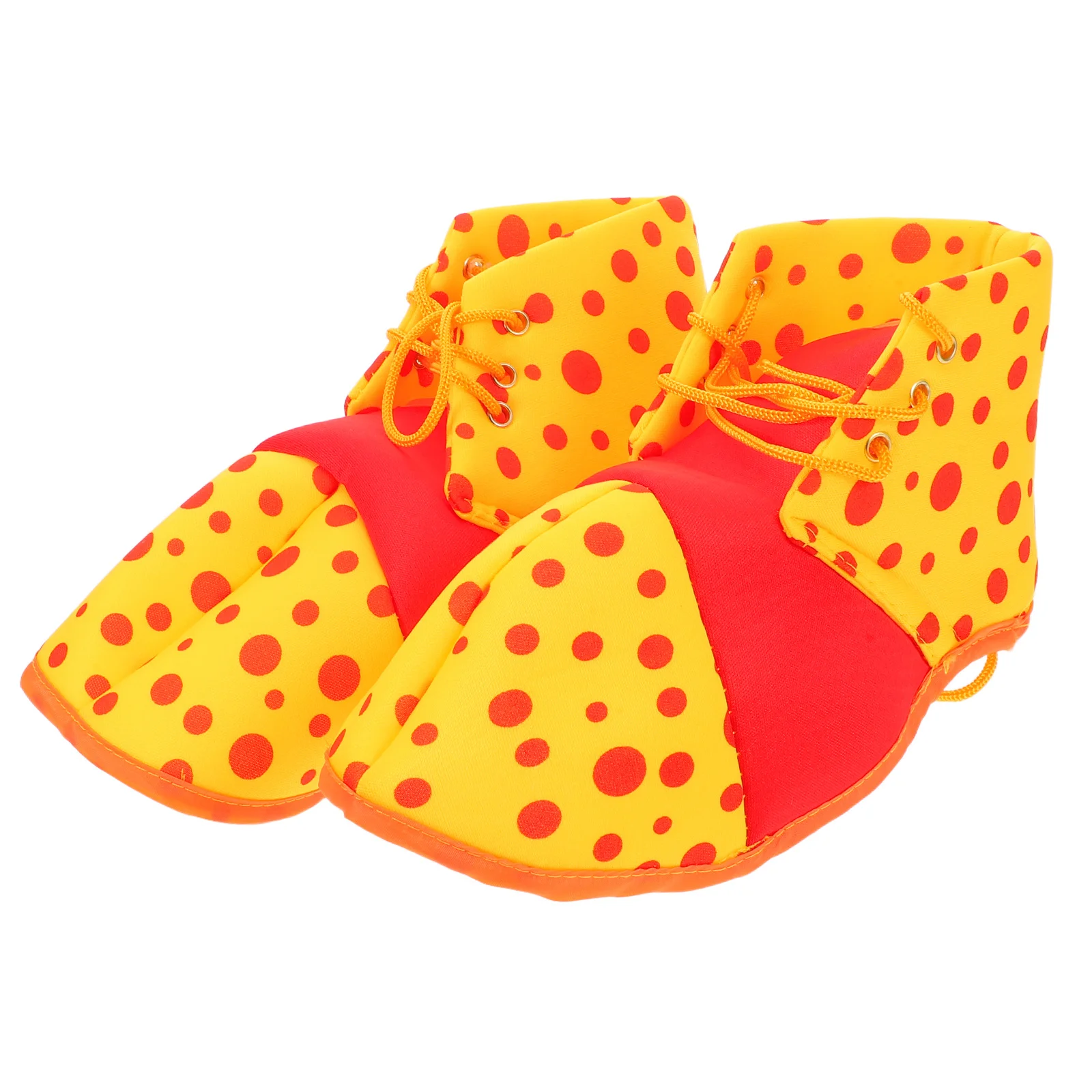 1 paio di scarpe da costume da clown punteggiate rosse, divertenti accessori cosplay oversize per la festa di ballo di carnevale di Halloween