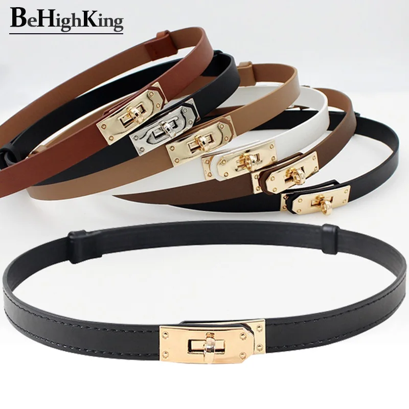 Fashion reliable Designer Belts For Women High Quality Luxury Brand Black Leather White Thin Corset Belt Brown Dress Waistband